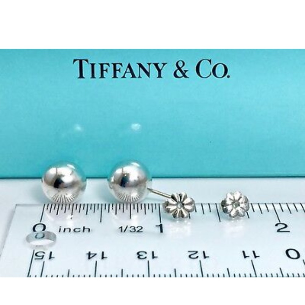 Tiffany sterling silver ball earrings